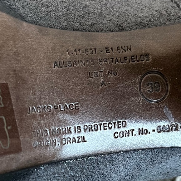 All Saints peep toe leather booties - Picture 2 of 6